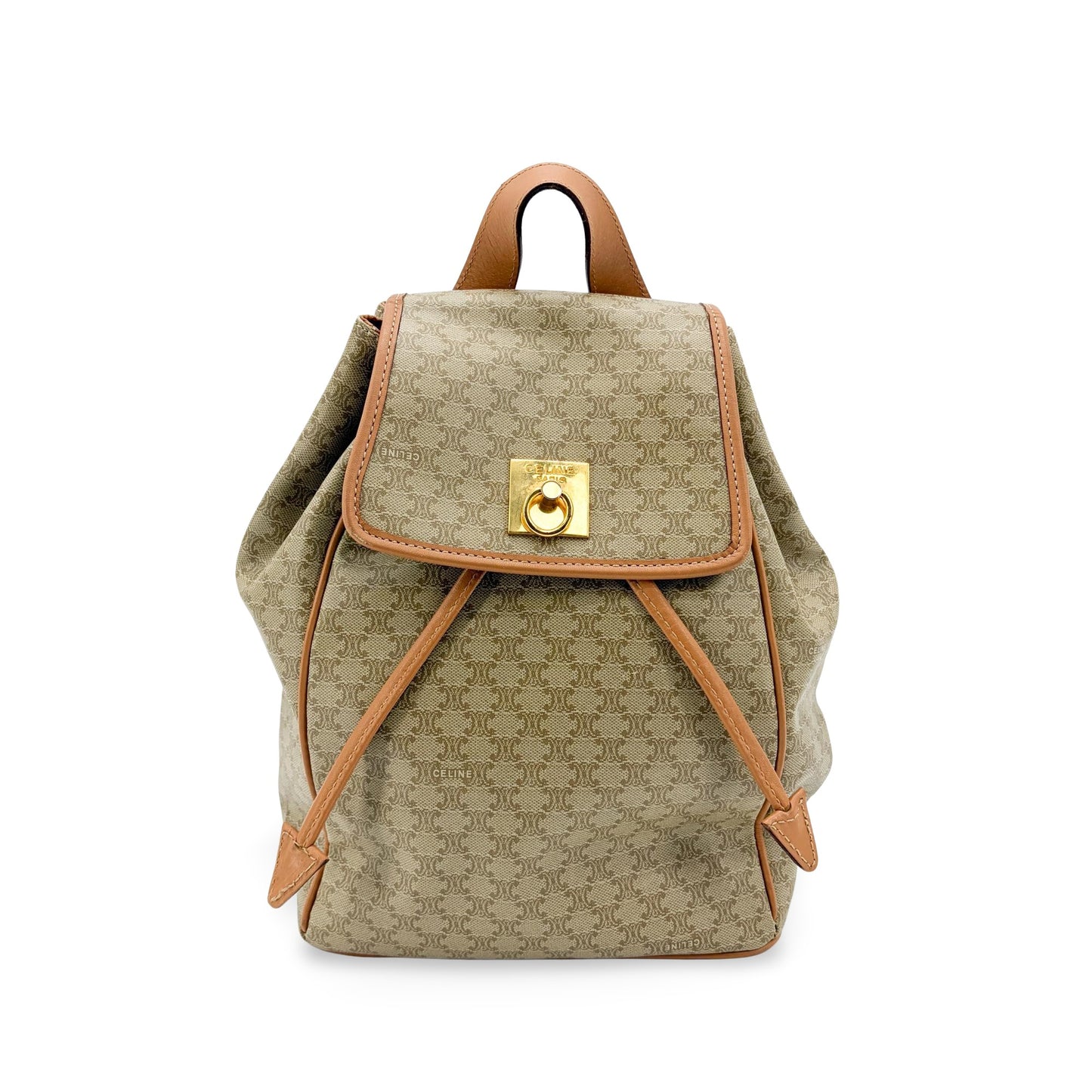Celine Macadam Vintage Medium Backpack Brown