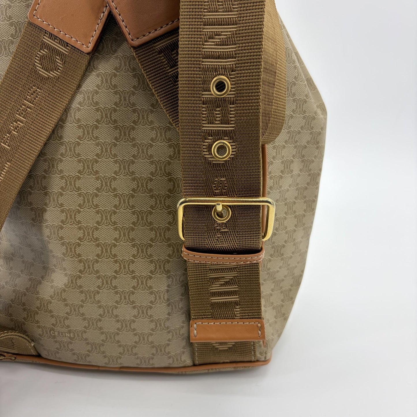 Celine Macadam Vintage Medium Backpack Brown