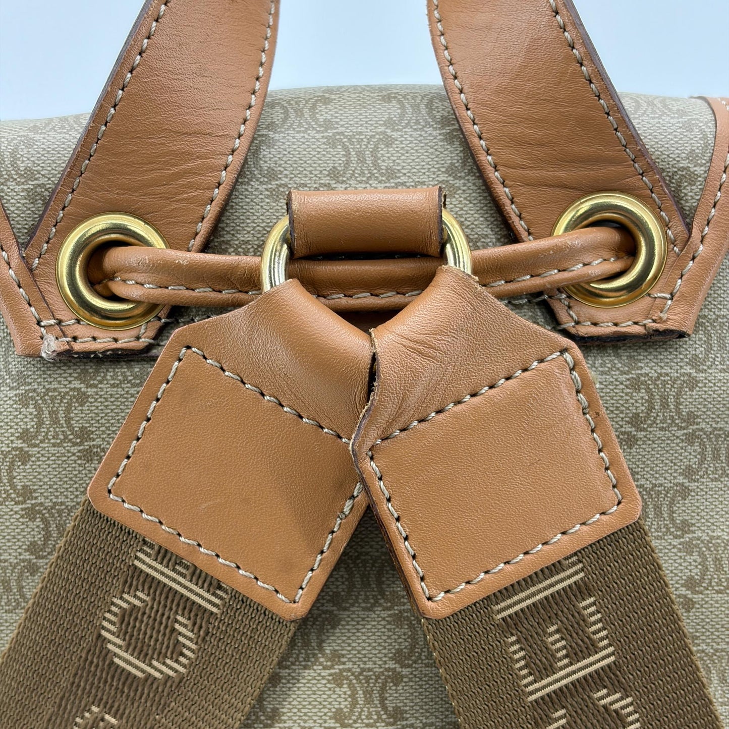 Celine Macadam Vintage Medium Backpack Brown