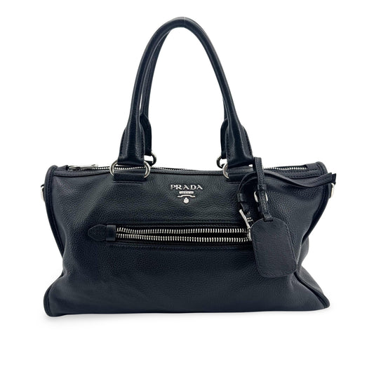 Prada Vitello Phoenix Tote Bag Black