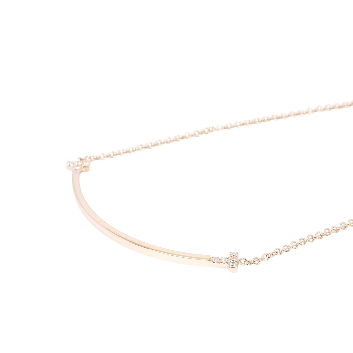 Tiffany Rose Gold Diamond Smile Small Necklace