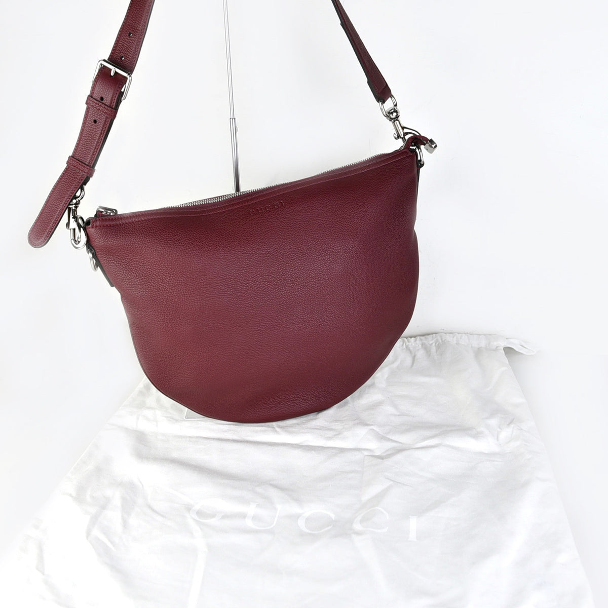 Small Rosso Ancora Leather B Crossbody Shoulder Bag 801887