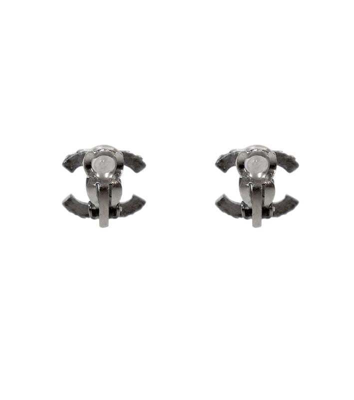 Chanel Cubic CC Silver Earrings