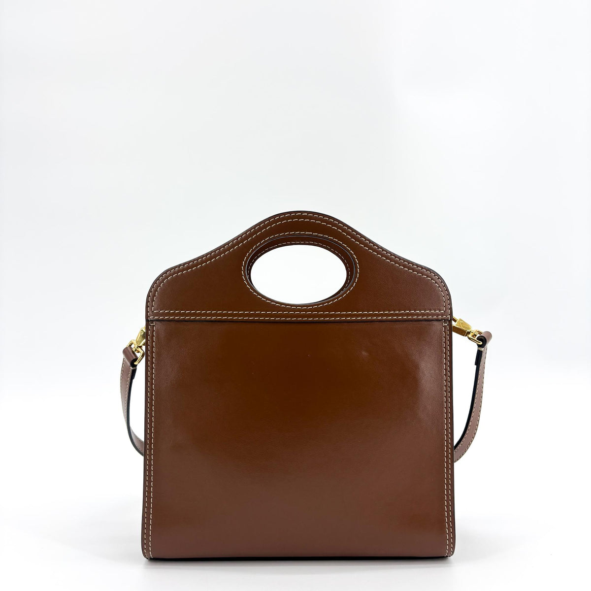 Burberry Micro Leather Pocket Bag Brown