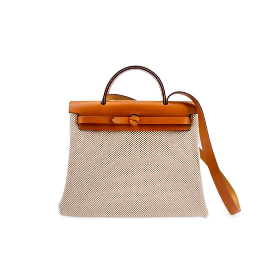 Hermès Herbag Zip 31 Ecrou Gold