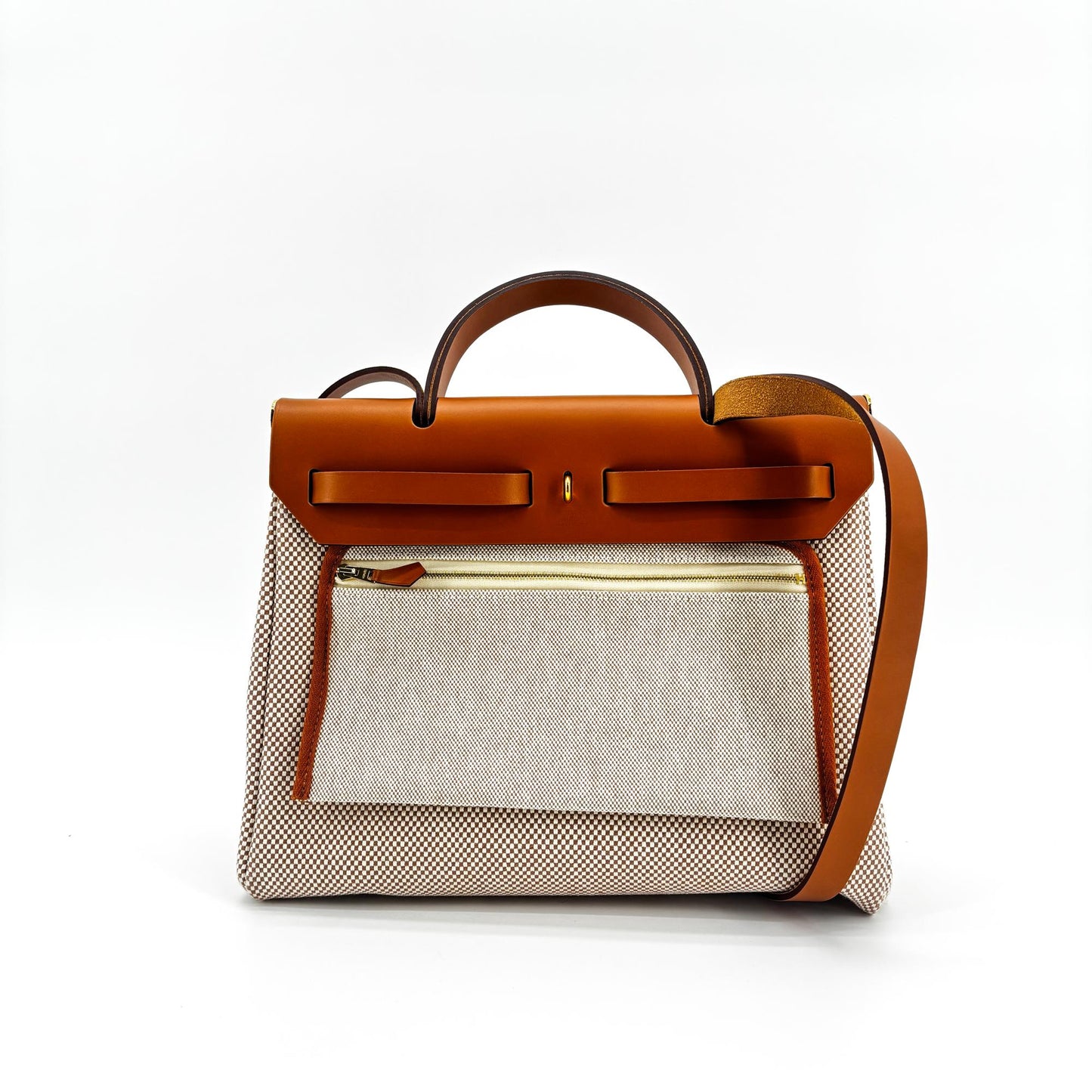 Hermès Herbag Zip 31 Ecrou Gold