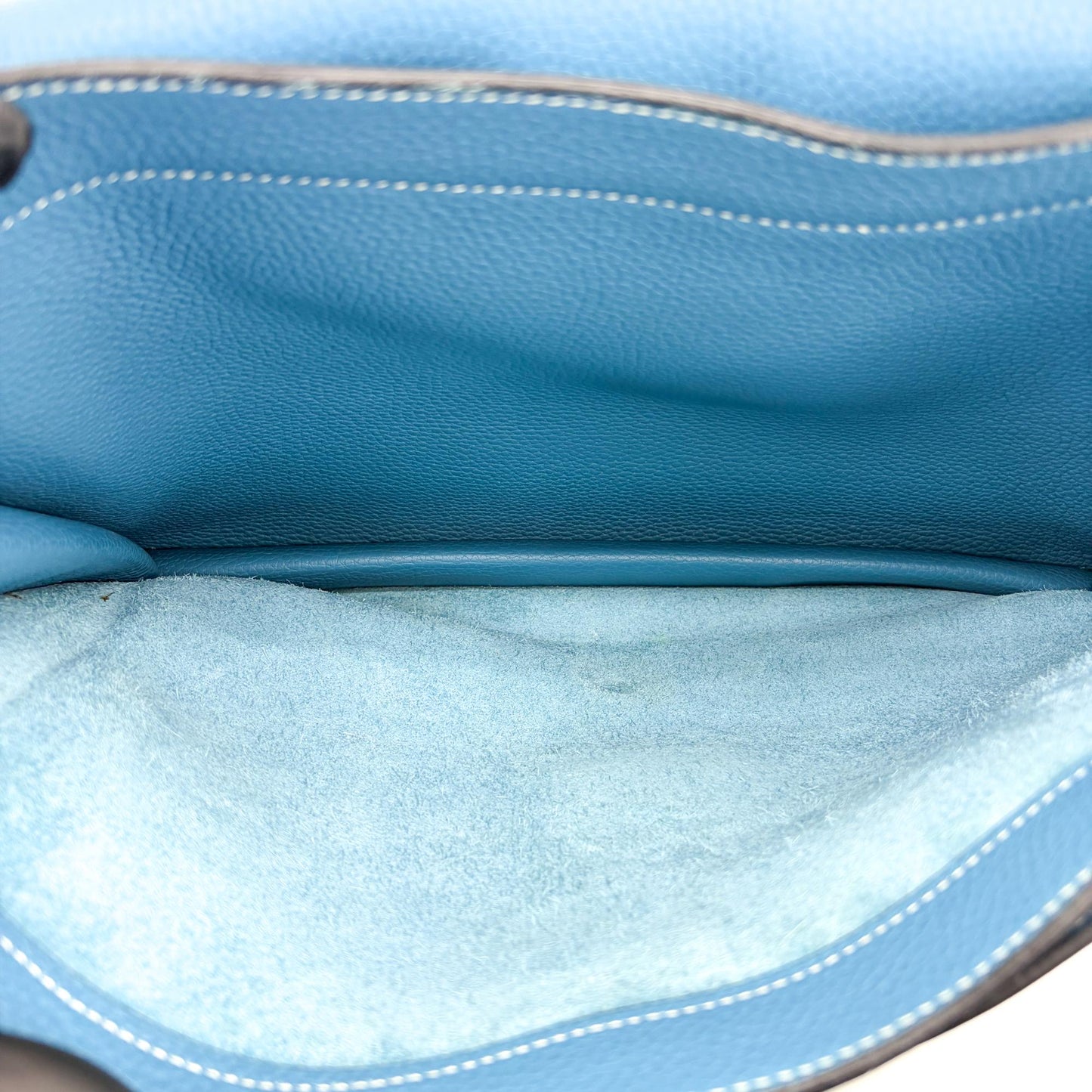 Hermès Sac à Dépêche 38 Blue Jeans Togo Silver Hardware