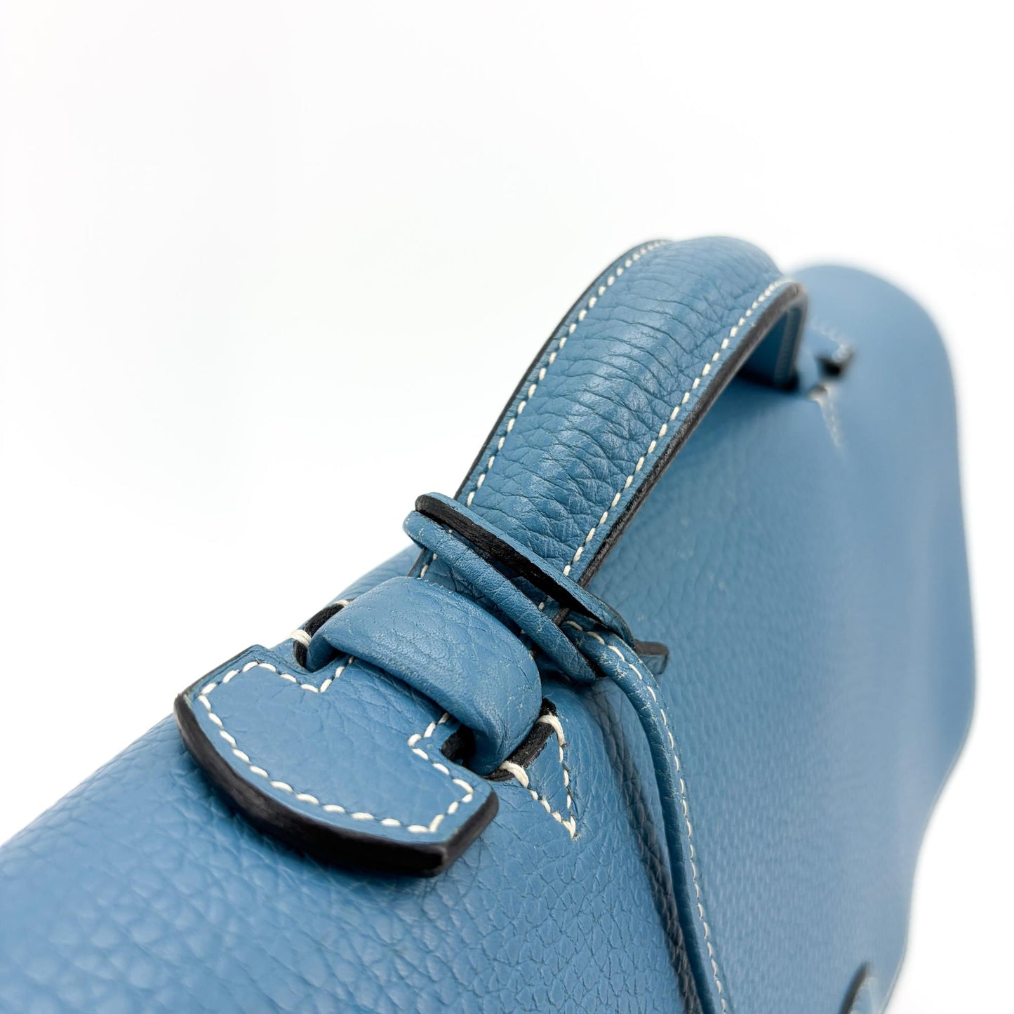Hermès Sac à Dépêche 38 Blue Jeans Togo Silver Hardware