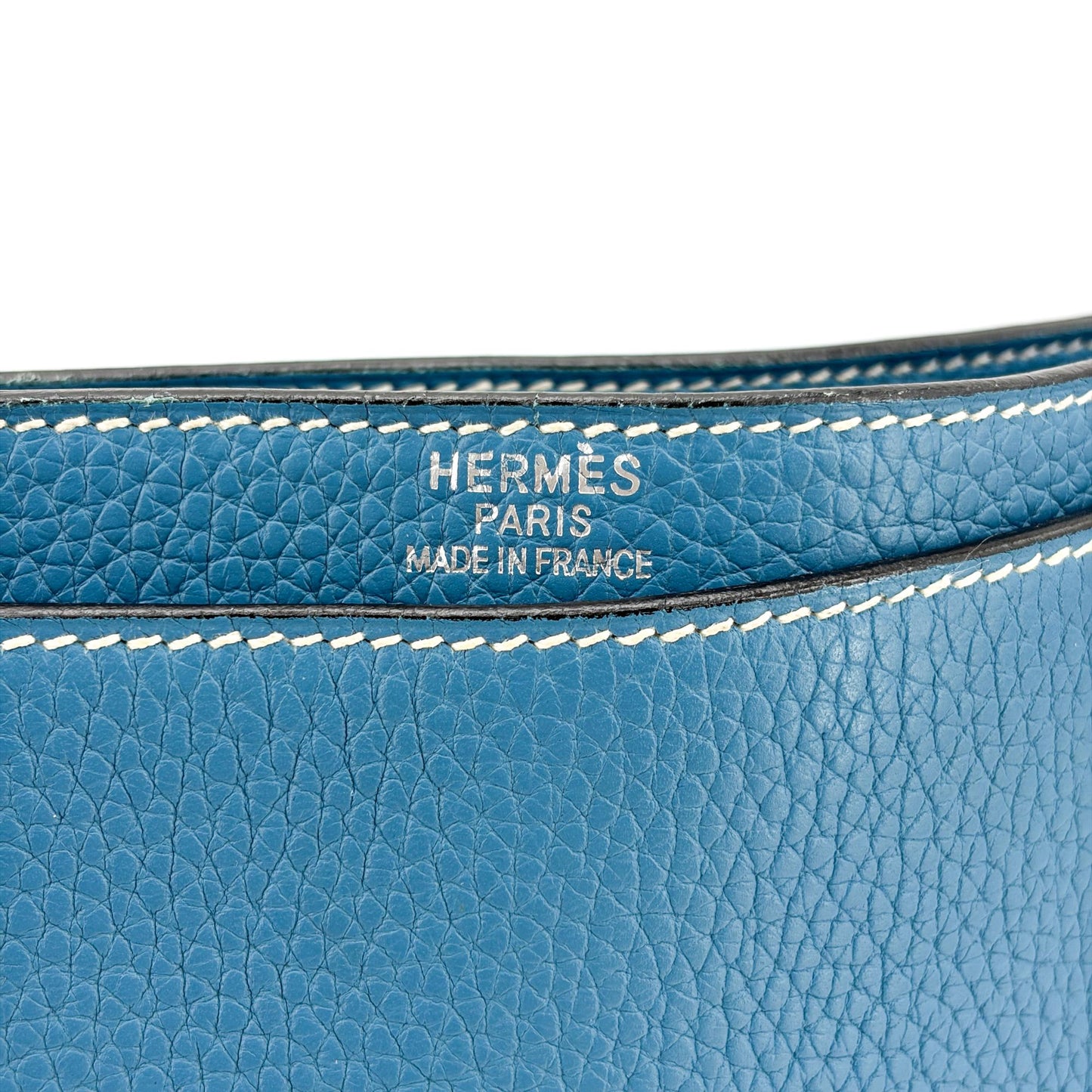 Hermès Sac à Dépêche 38 Blue Jeans Togo Silver Hardware