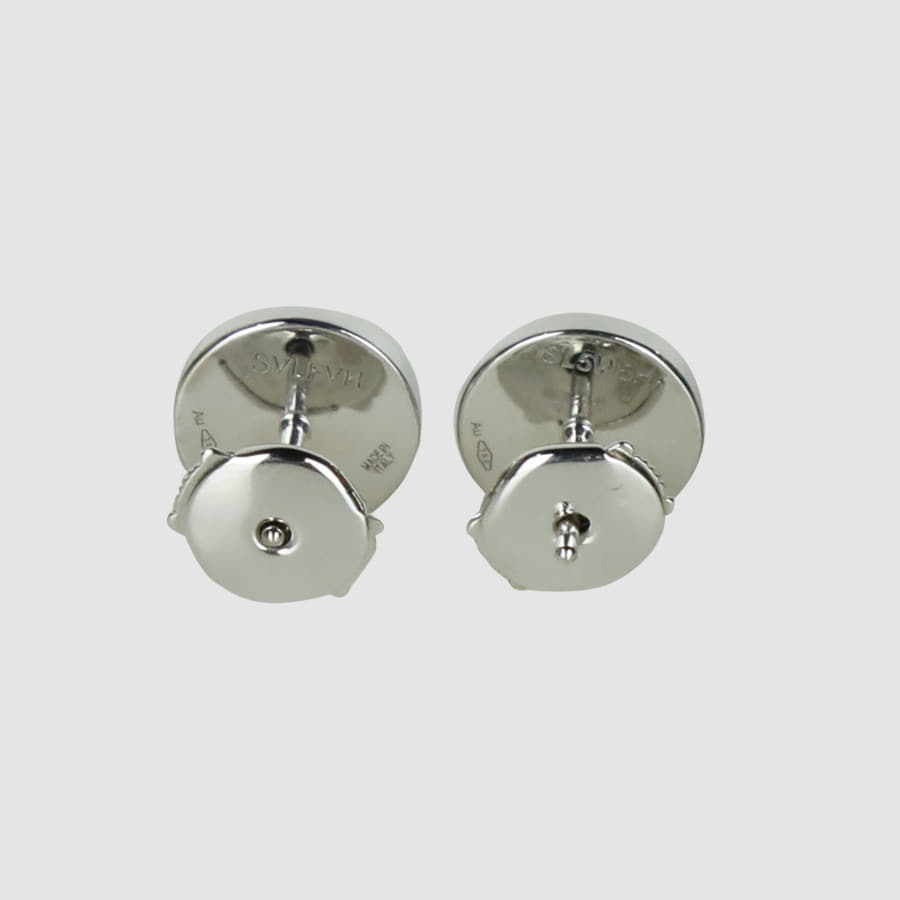 BB Onyx White Gold Earrings