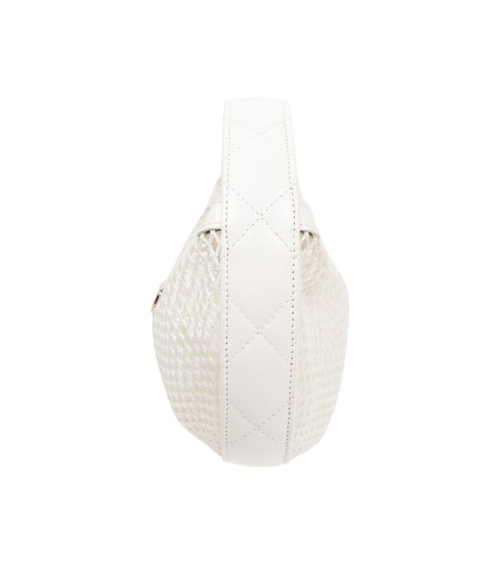 Chanel White Mesh Hobo Shoulder Bag