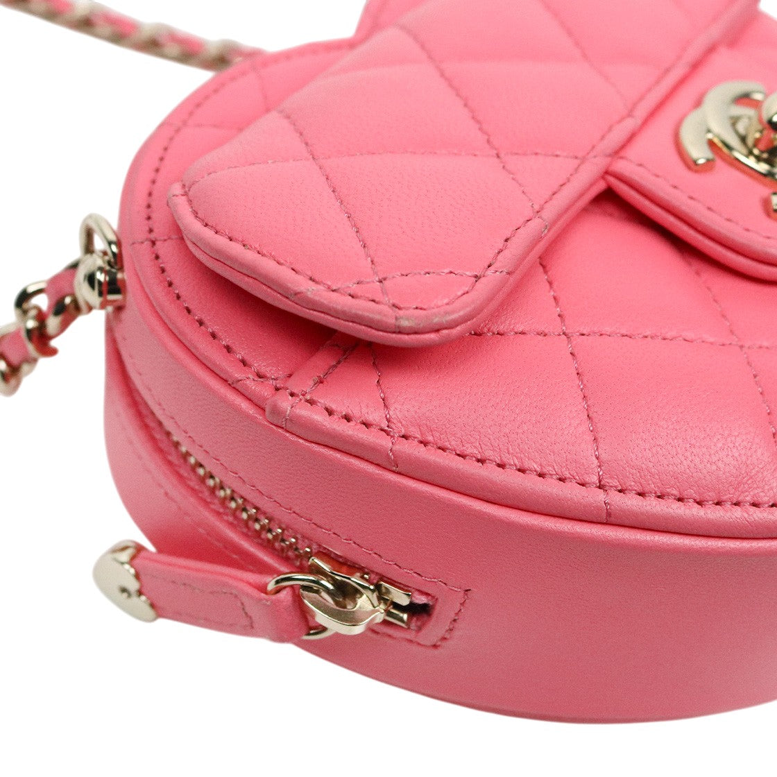 Chanel Pink Heart Crossbody Bag