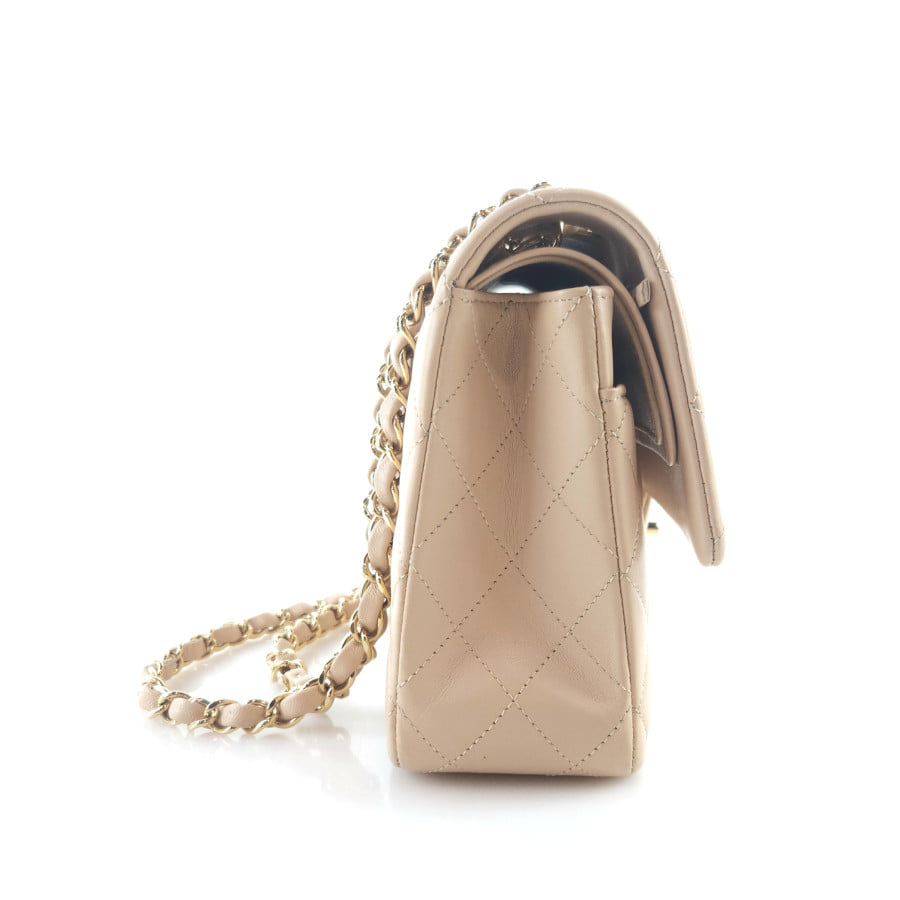 Medium Classic Lambskin Flap Shoulder Bag A01112