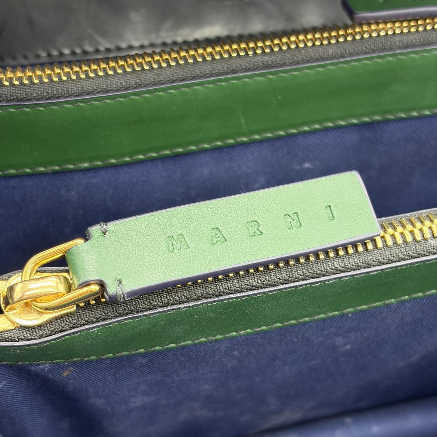 Marni Medium Trunk Bag Black Gold Hardware