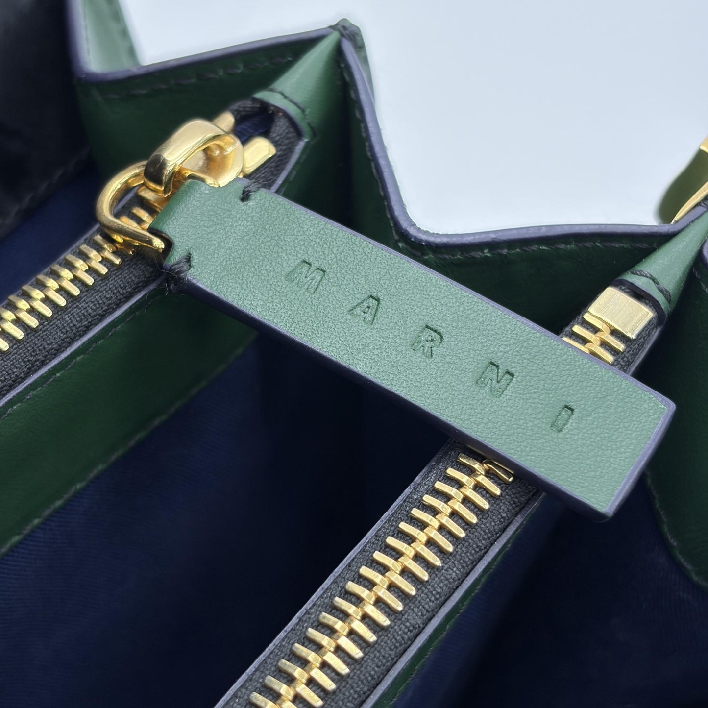 Marni Medium Trunk Bag Black Gold Hardware