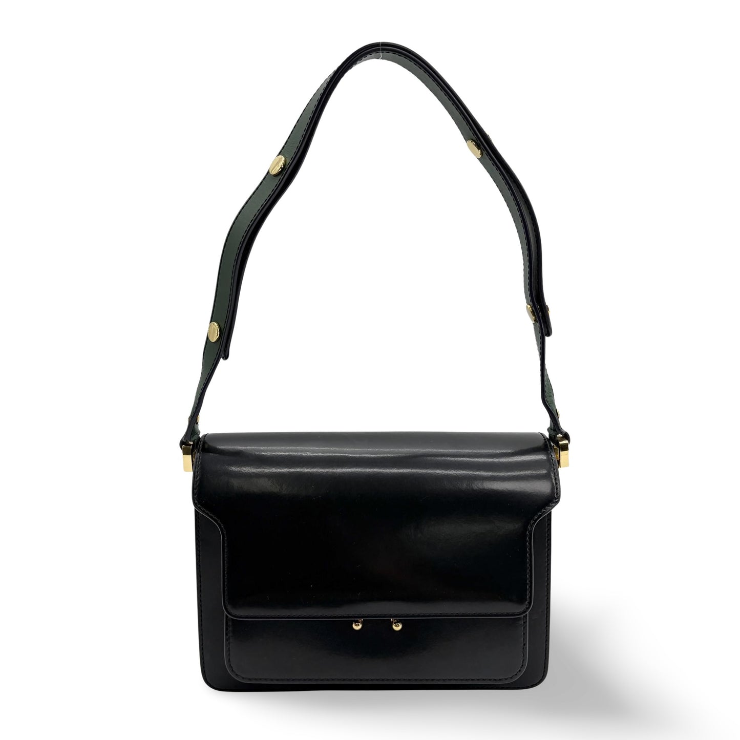 Marni Medium Trunk Bag Black Gold Hardware