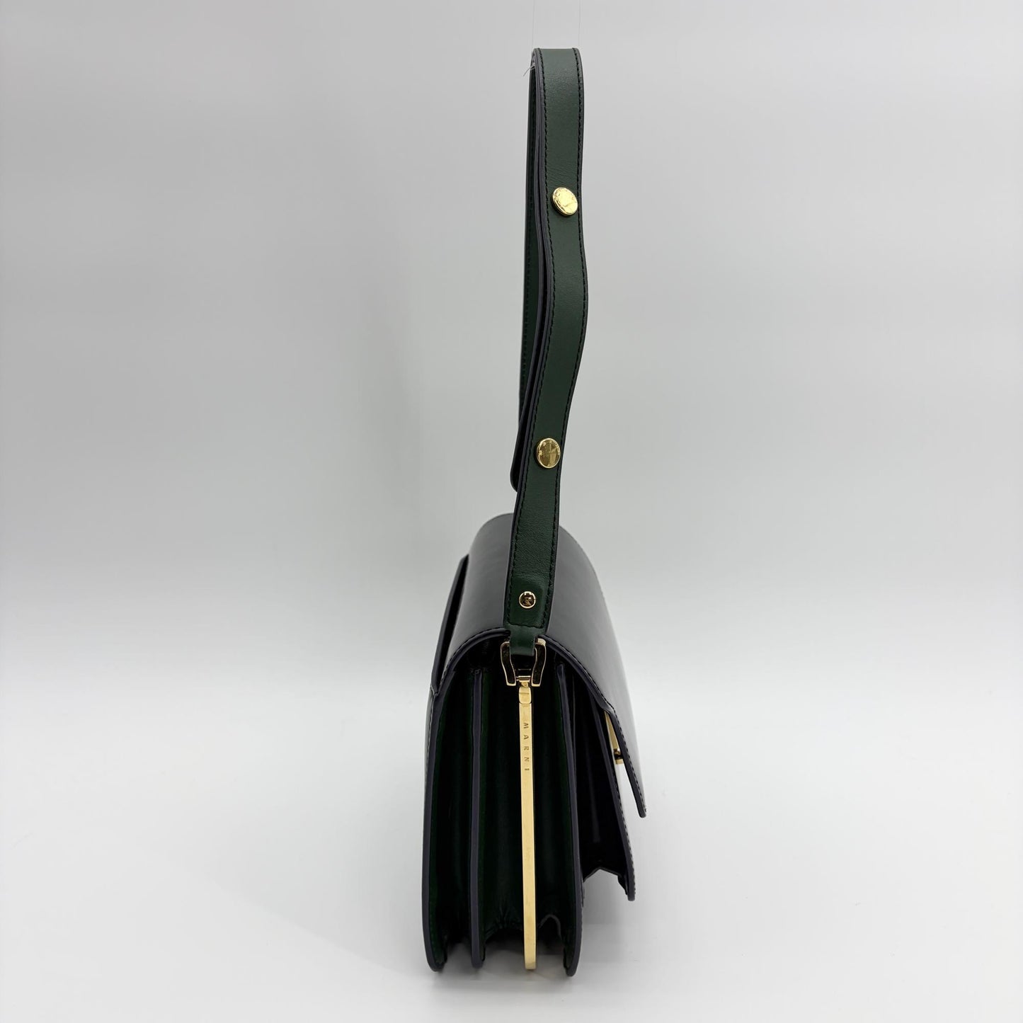 Marni Medium Trunk Bag Black Gold Hardware