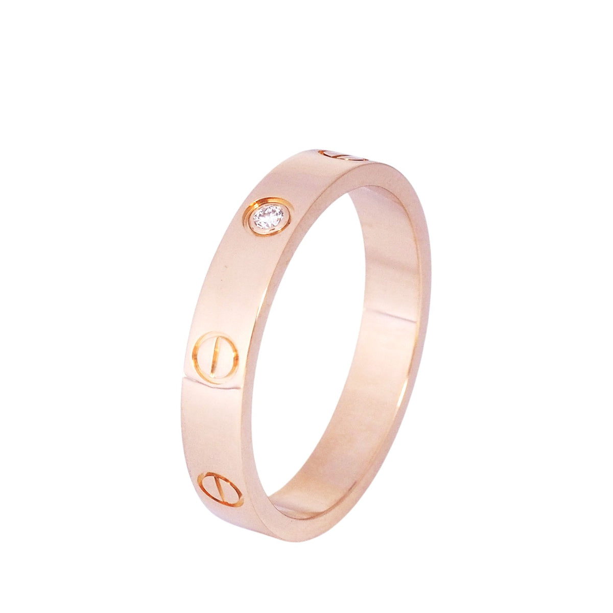 Cartier B4050700 Rose Gold Love Small Diamond Ring