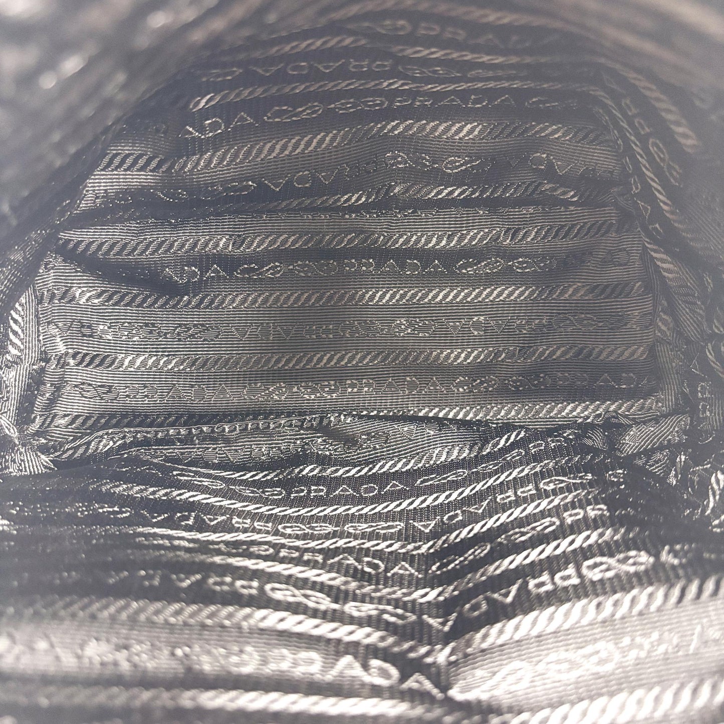 Prada Nylon Mini Chain Backpack Black