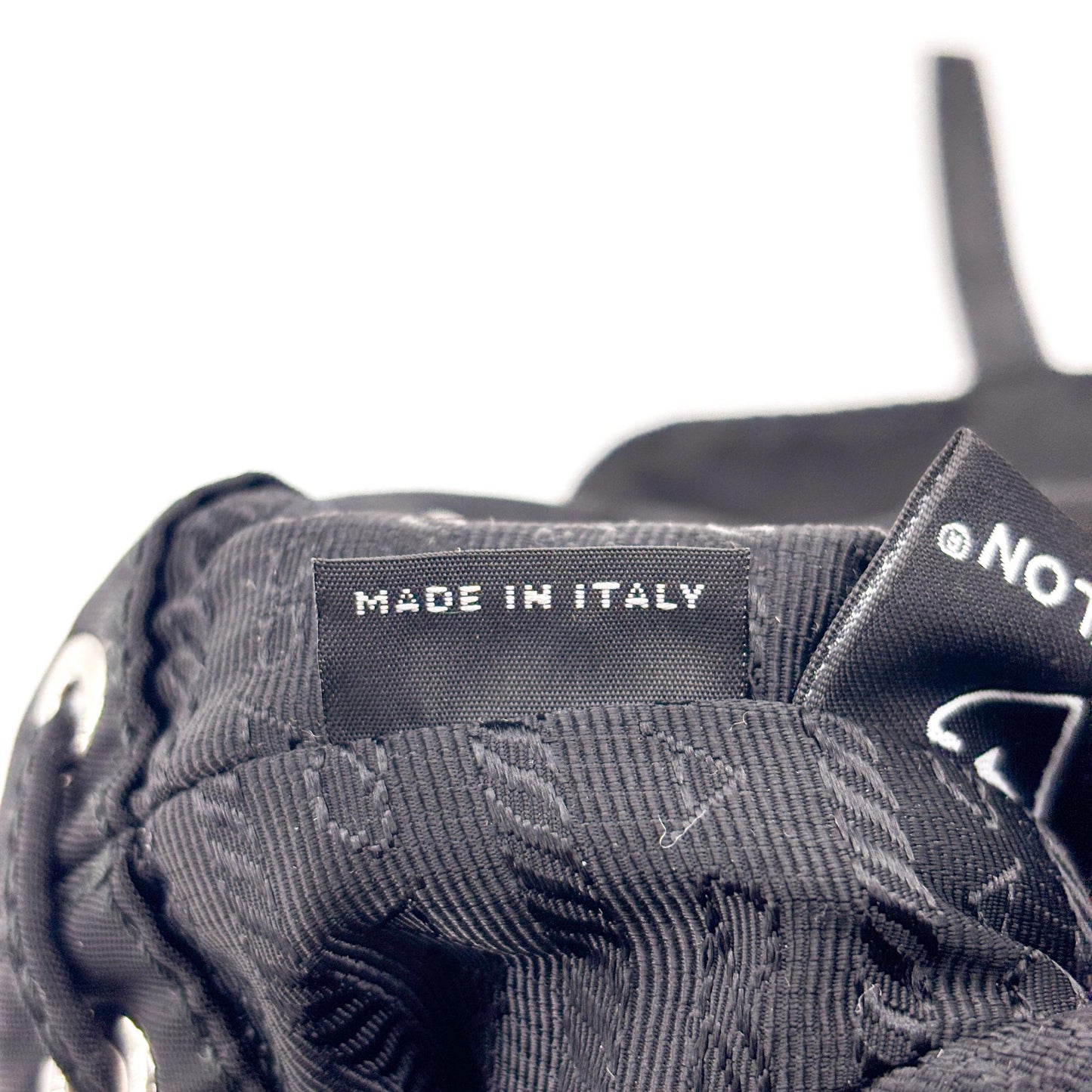 Prada Nylon Mini Chain Backpack Black