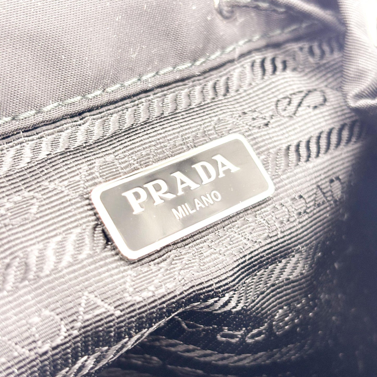 Prada Nylon Mini Chain Backpack Black