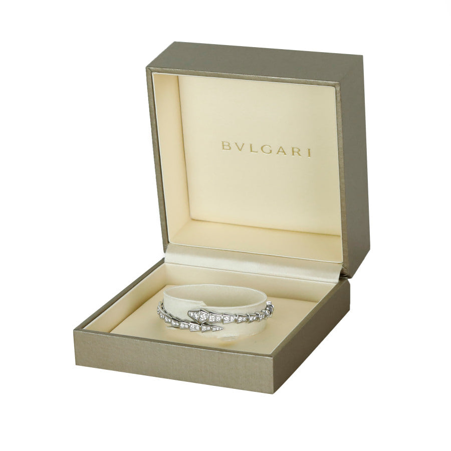 S Serpenti Viper Diamond White Gold Bracelet