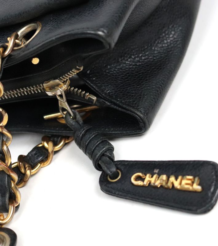 Chanel Black Caviar CC Pocket Shoulder Bag
