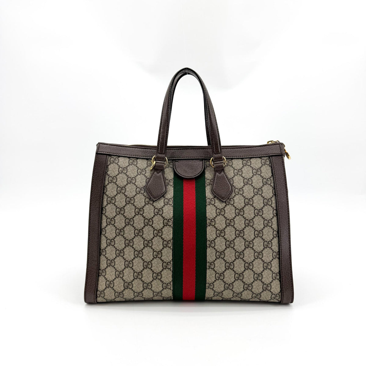 Gucci Ophidia GG Medium Tote Bag Beige Brown