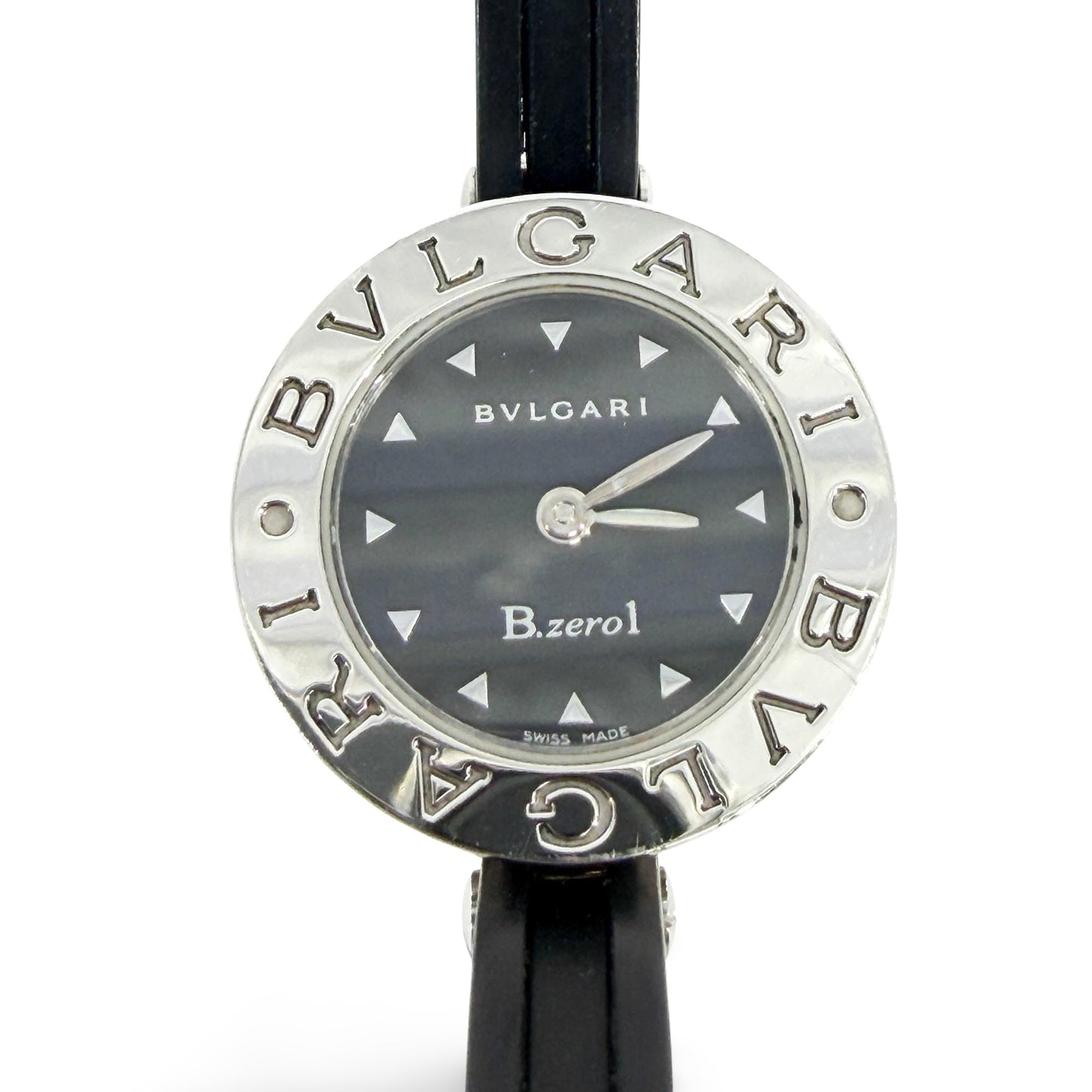 Bulgari B.Zero1 Watch 22mm Black Dial Black Leather Strap