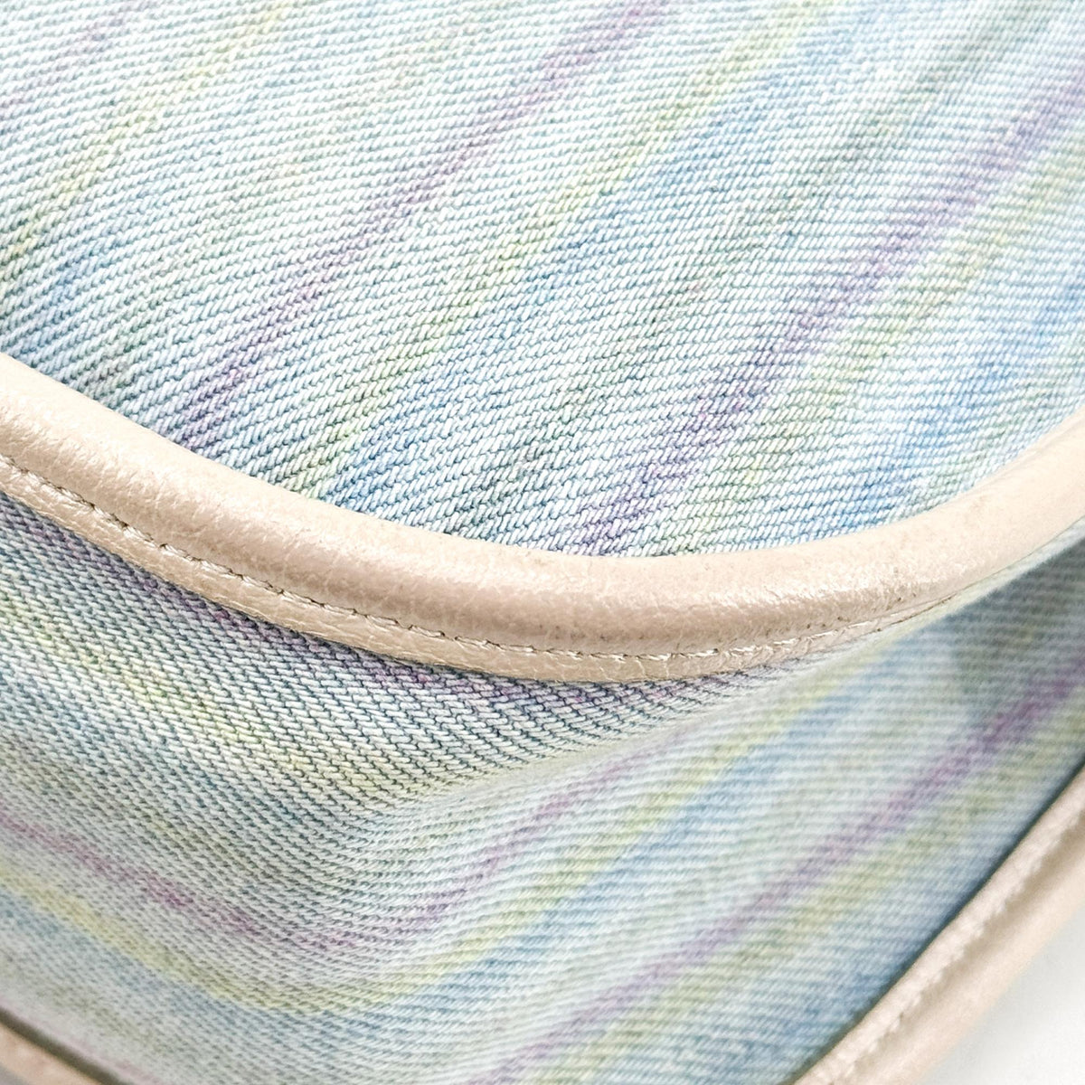 Chanel Small Hobo Bag Denim Beige Silver Hardware
