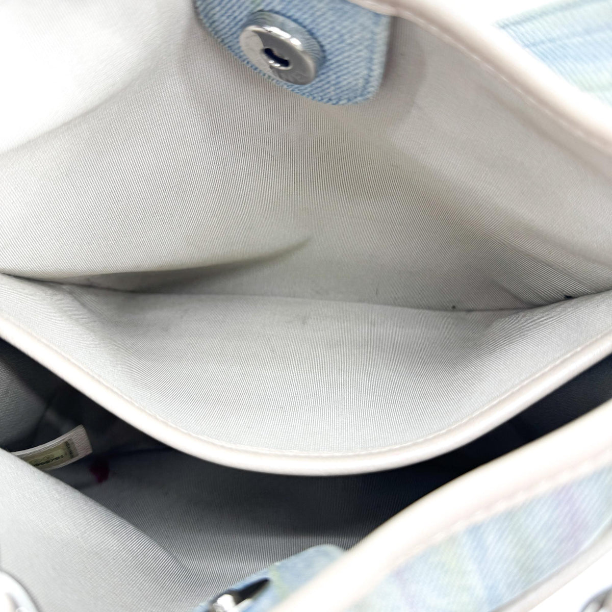 Chanel Small Hobo Bag Denim Beige Silver Hardware