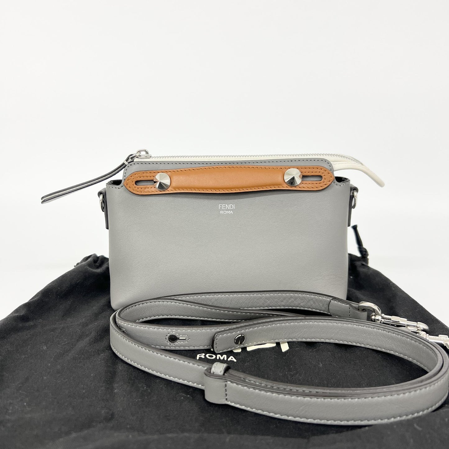 Fendi By The Way Small Boston Bag Grey