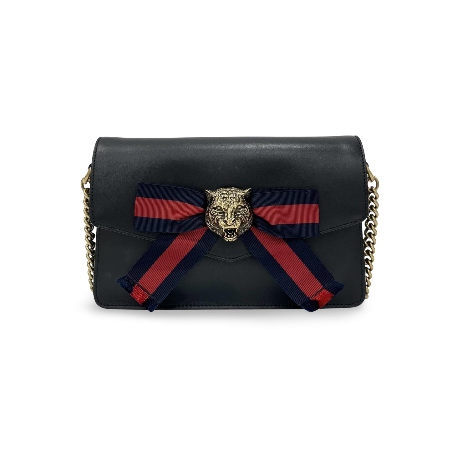 Gucci Broadway Sylvie Bag (Ribbon and Tiger Brooch)