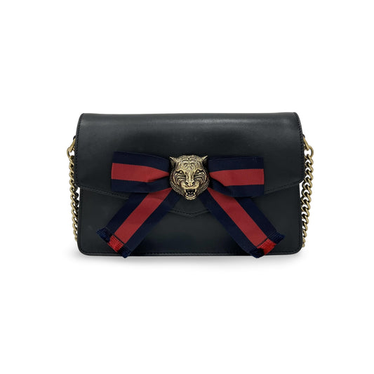 Gucci Broadway Sylvie Bag (Ribbon and Tiger Brooch)