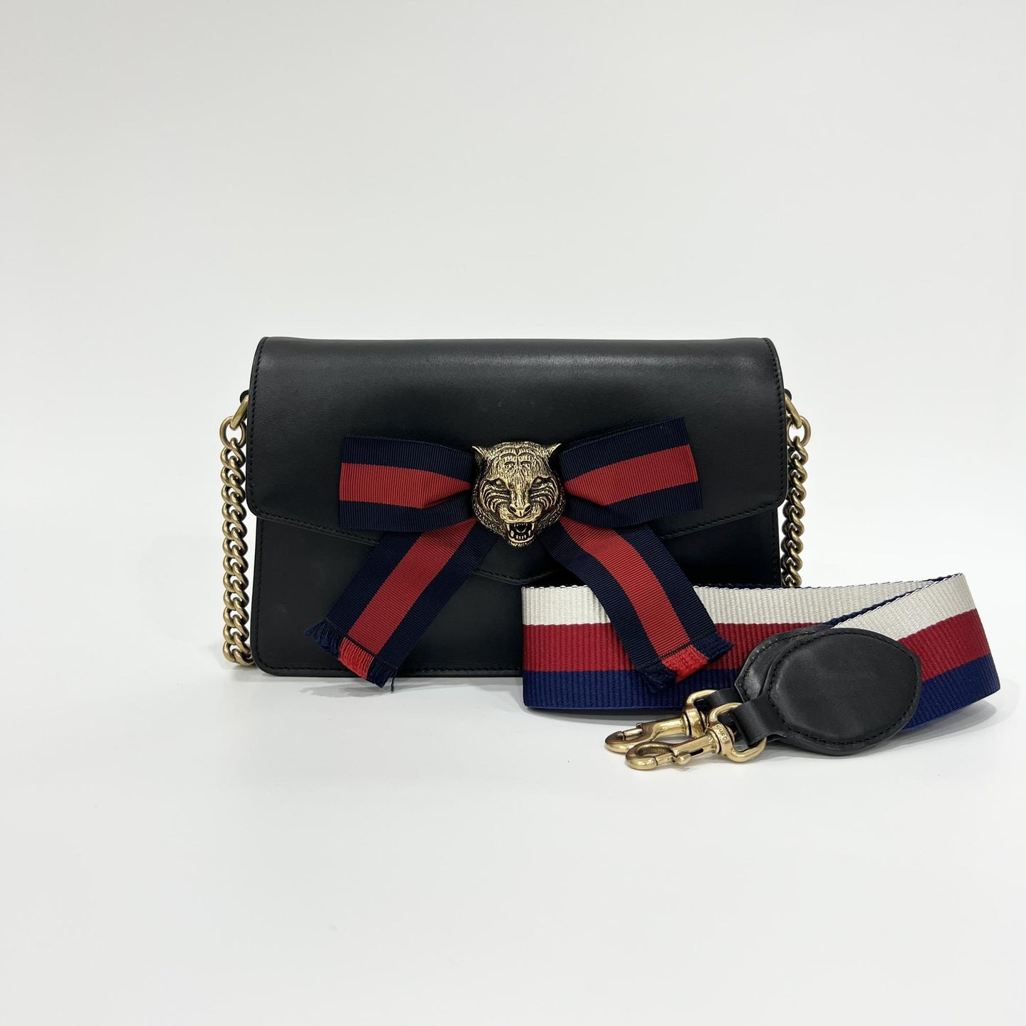 Gucci Broadway Sylvie Bag (Ribbon and Tiger Brooch)