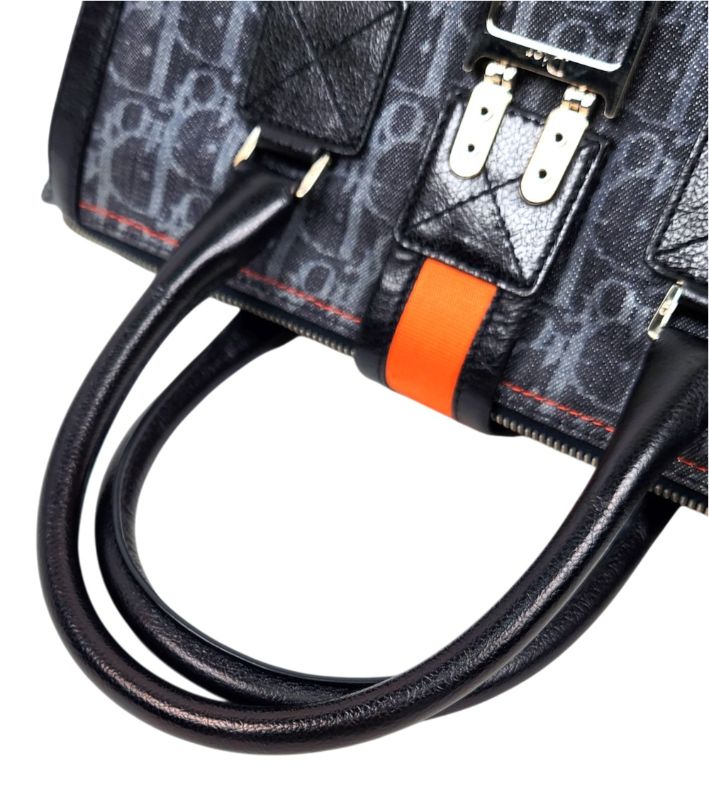 Dior Navy Oblique Boston Bag