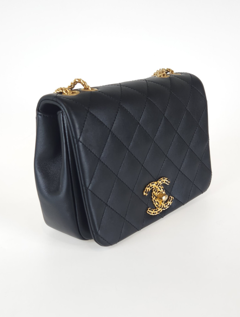 Small CC Logo Flap Gold Chain Shoulder Bag AS2975