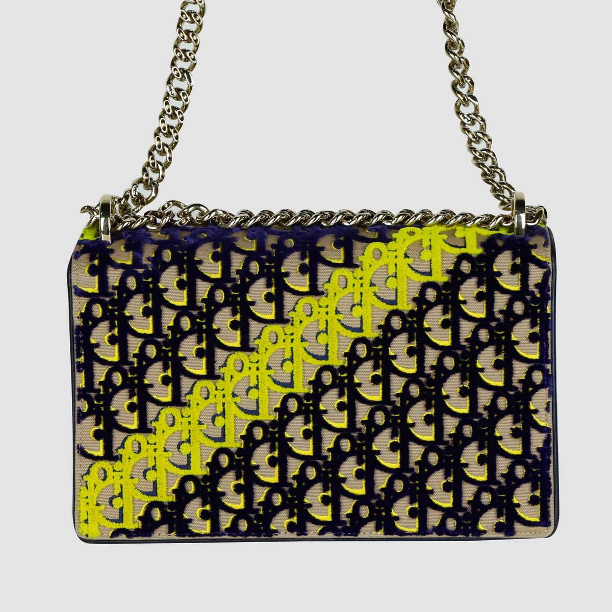 Velvet Oblique Diorama Chain Shoulder Bag Crossbody Bag