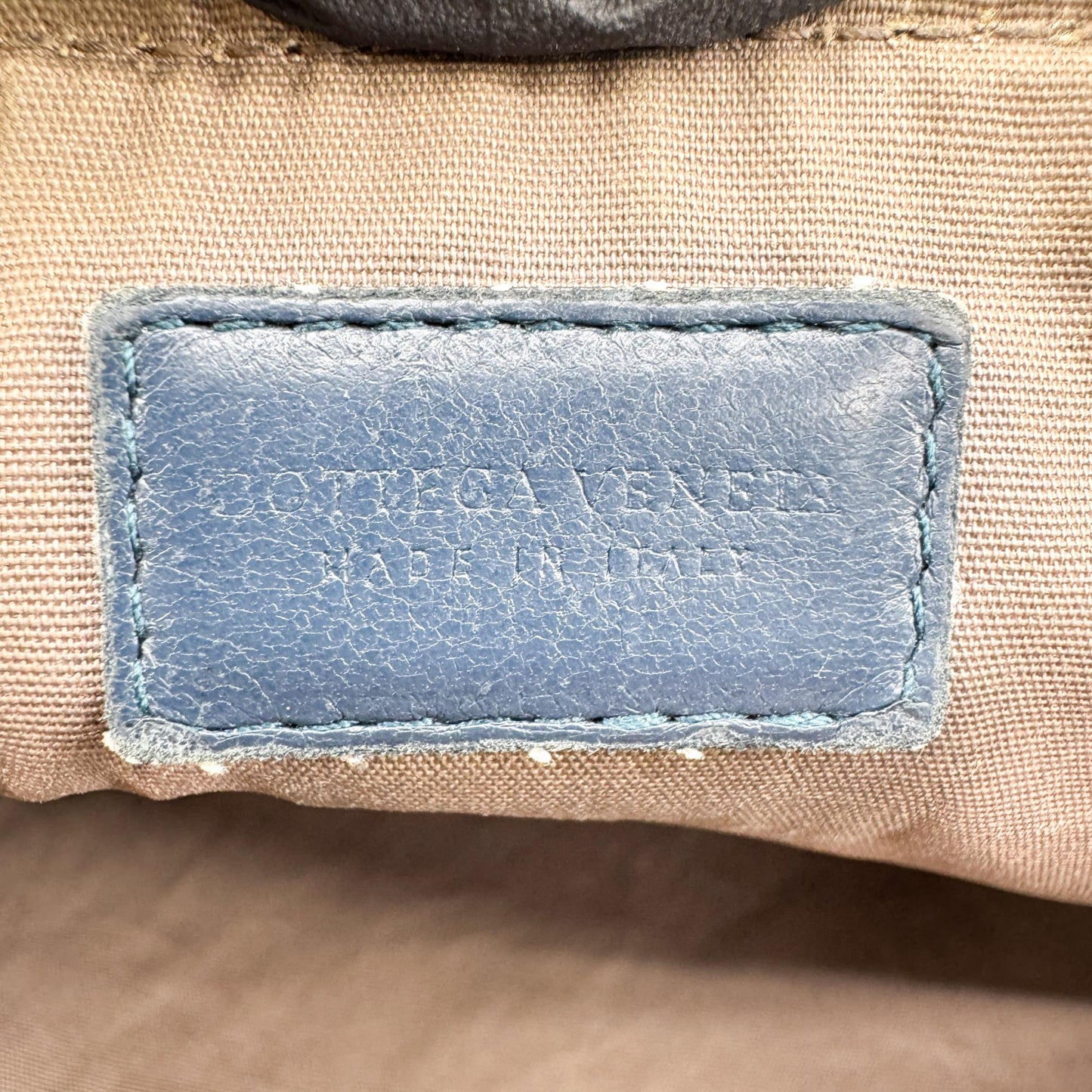 Bottega Veneta Intrecciato Leather Clutch Navy
