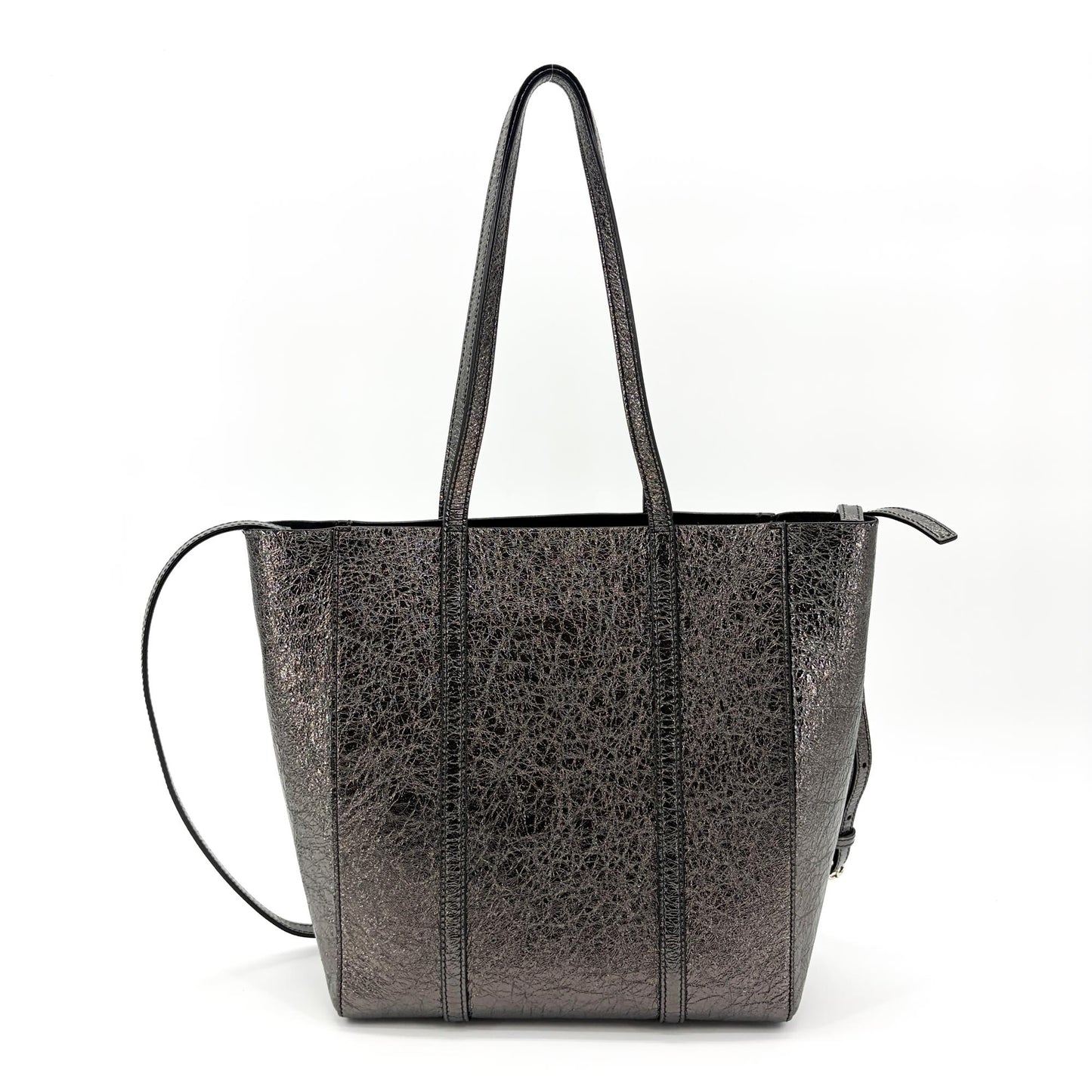 Balenciaga XS Everyday Tote Bag Metallic Dark Silver