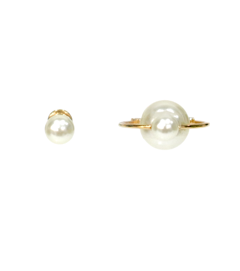 Dior Cubic DIOR Tribal Pearl Earrings