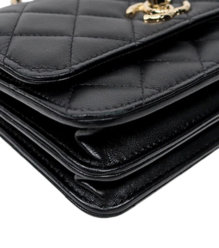 Chanel Black Lambskin Trendy CC WOC Mini Crossbody Bag