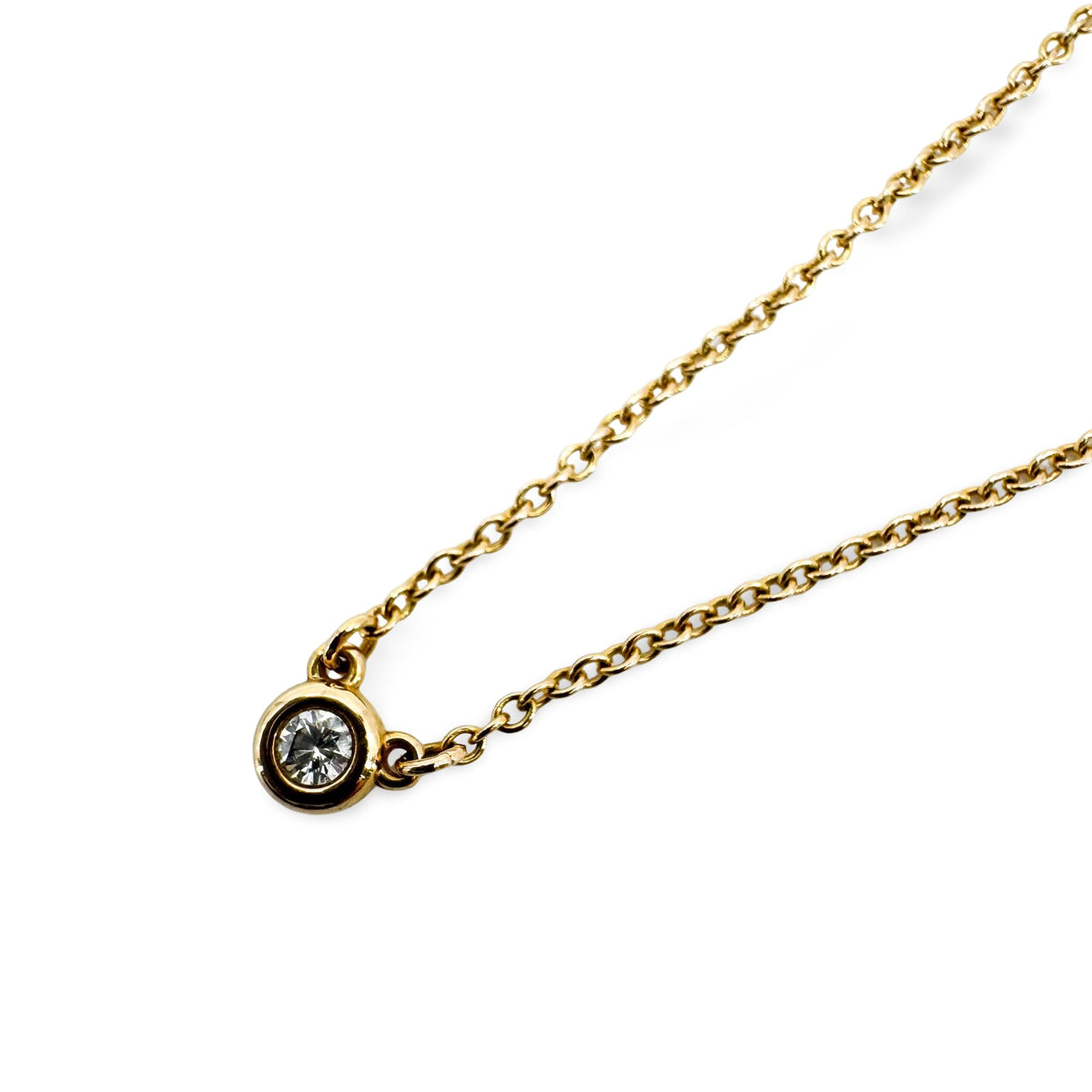 Tiffany & Co. Elsa Peretti Diamond By The Yard Pendant Yellow Gold
