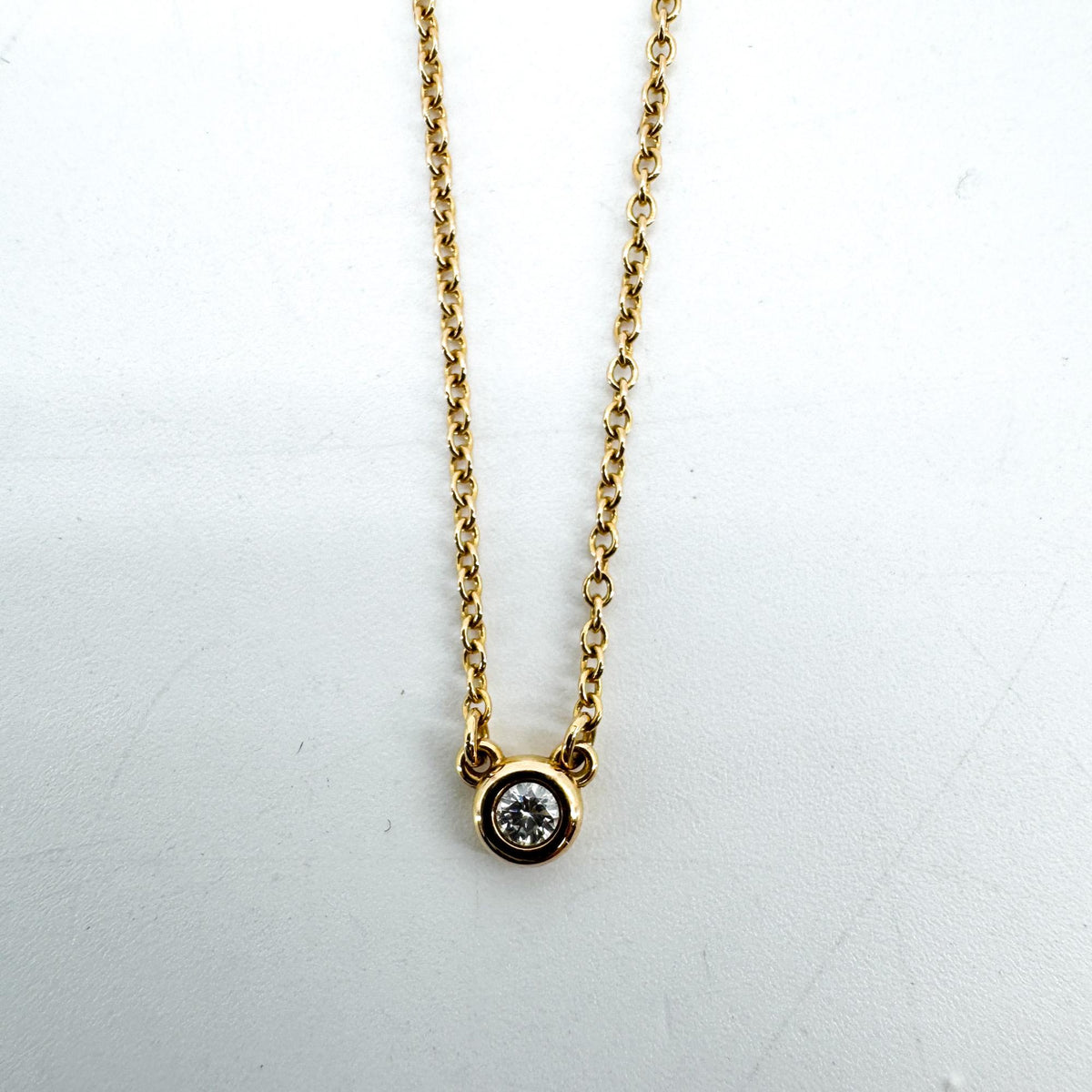 Tiffany & Co. Elsa Peretti Diamond By The Yard Pendant Yellow Gold