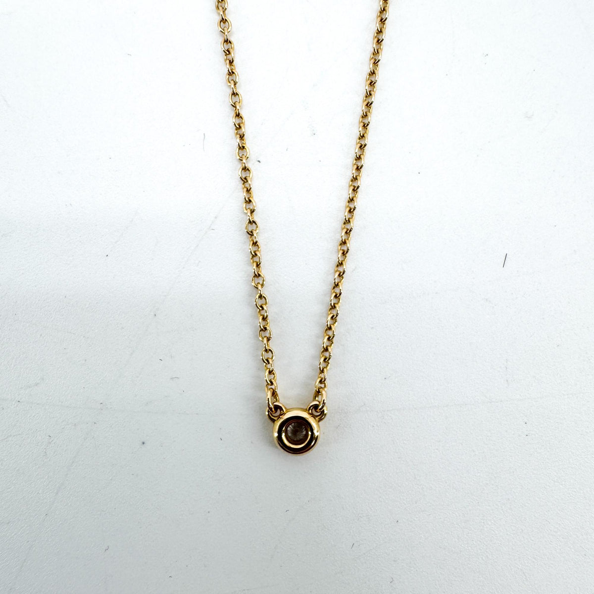 Tiffany & Co. Elsa Peretti Diamond By The Yard Pendant Yellow Gold