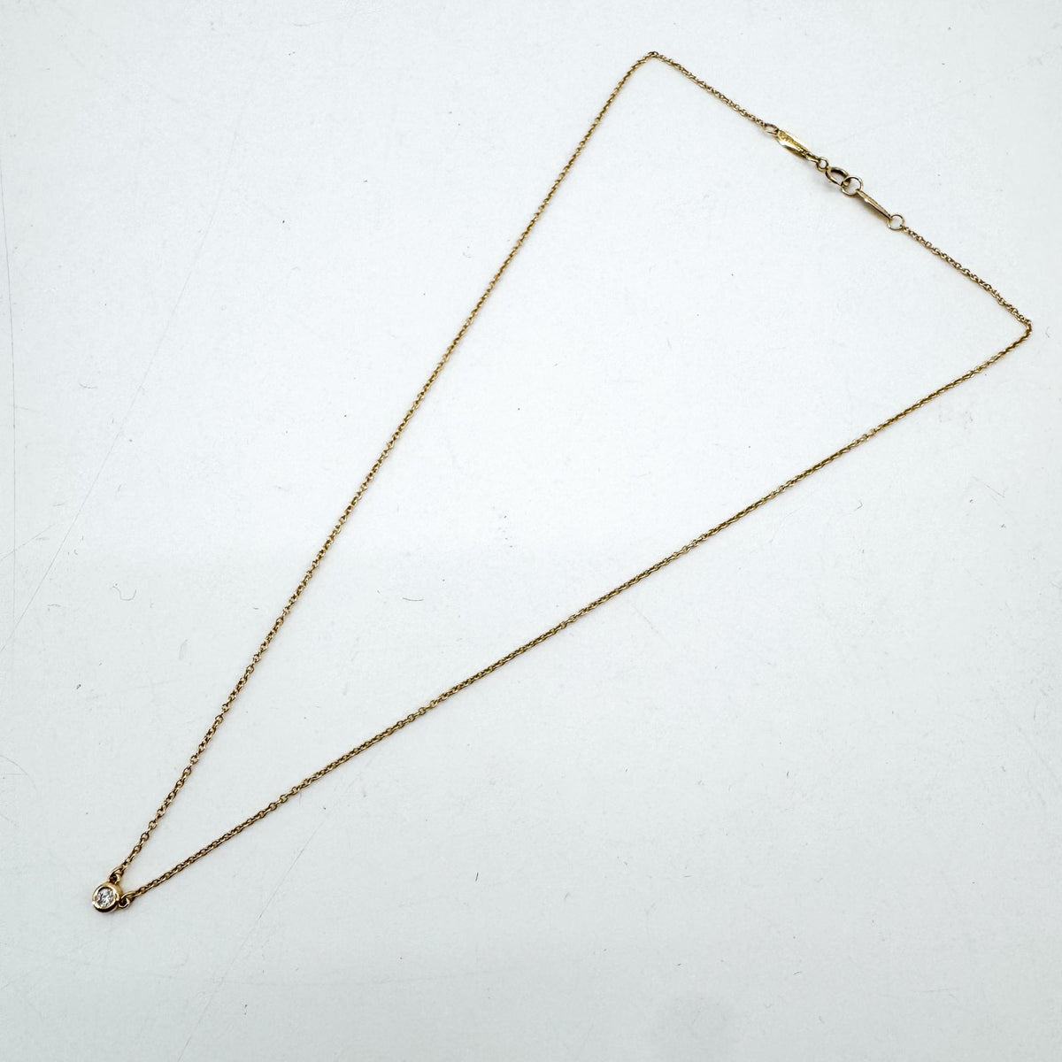 Tiffany & Co. Elsa Peretti Diamond By The Yard Pendant Yellow Gold