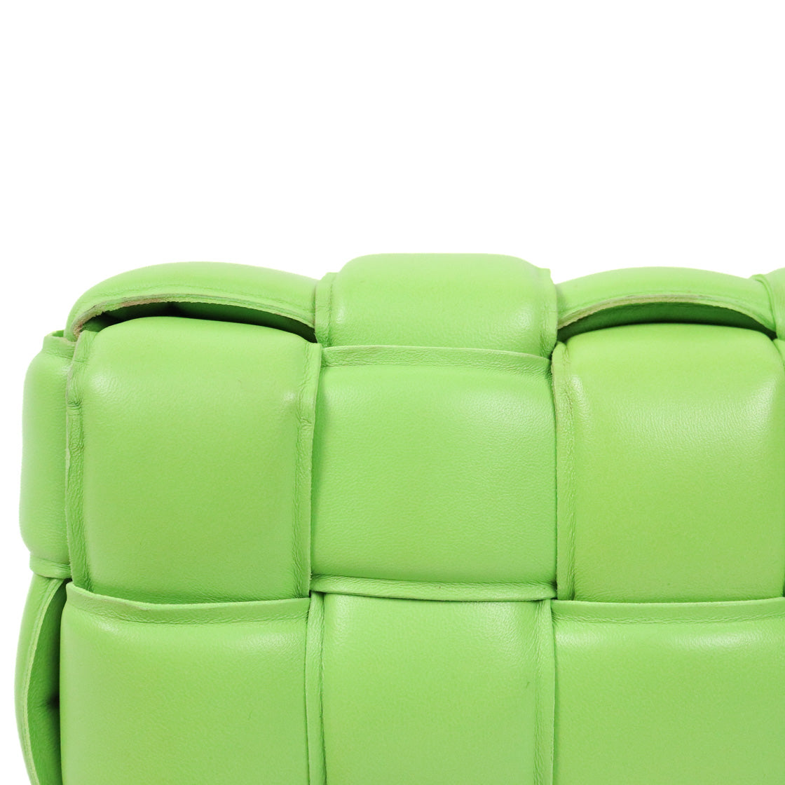 Bottega Veneta Green Leather Padded Cassette Bag