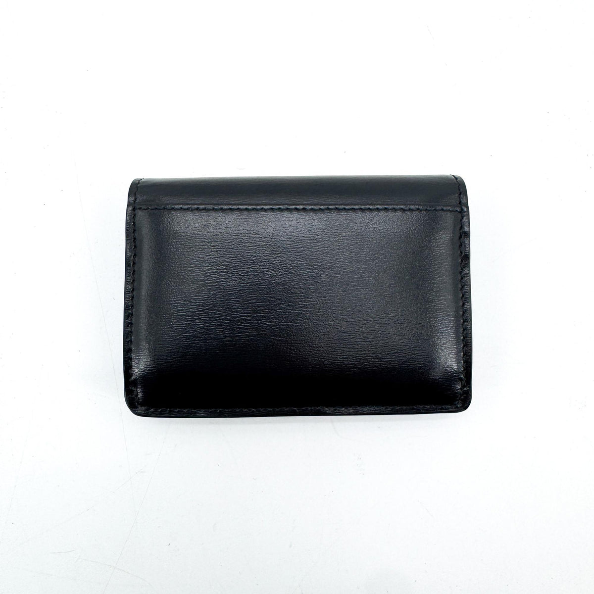 Celine Small Triomphe Wallet Shiny Calfskin Black Gold Hardware