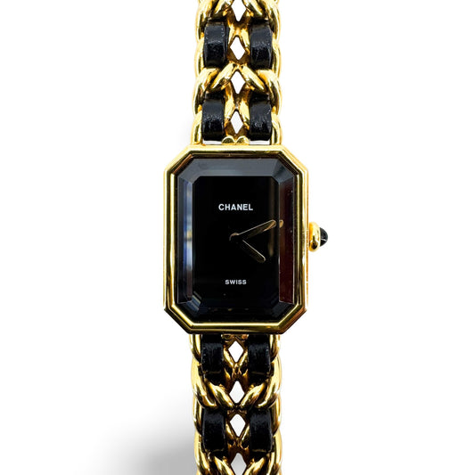 Chanel Première M Gold Black Watch