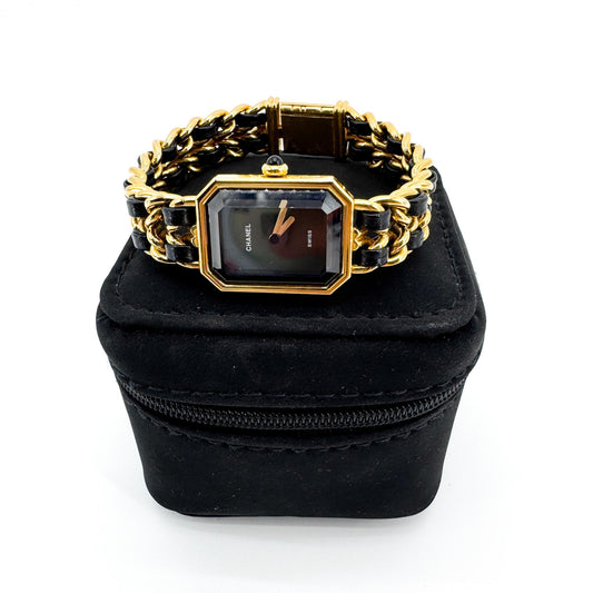 Chanel Première M Gold Black Watch